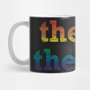 Rainbow They Them Waves Mug